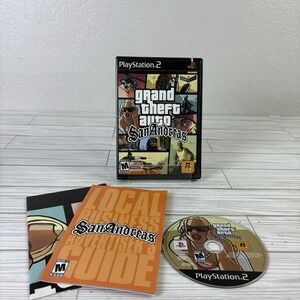 Grand Theft Auto San Andreas PS2 PlayStation 2 Complete CIB + Map
